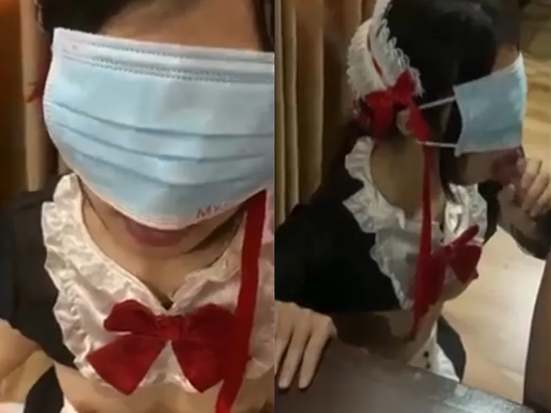 Gấu việt dâm cosplay nô lệ tình dục liếm mút con chim điêu luyện